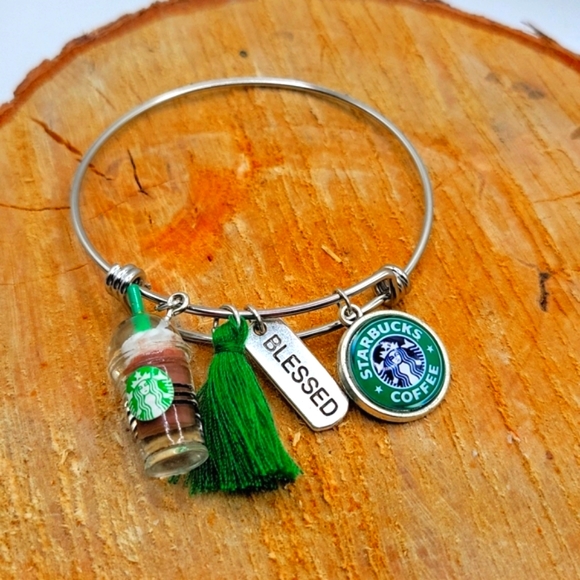 Starbucks lover adjustable charm bracelet - Picture 2 of 2